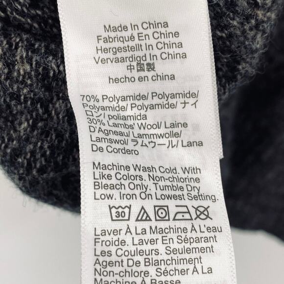 J Crew Sweater Lambswool Blend Pullover Crewneck Marled Charcoal Gray Mens Large - Picture 9 of 9